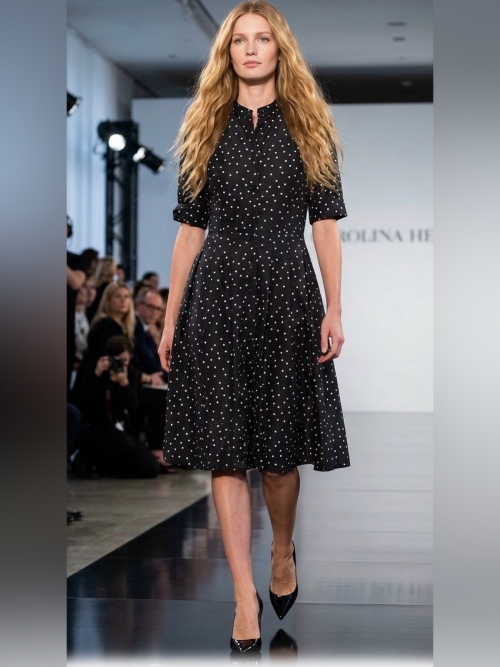 Carolina Herrera polka dot dress